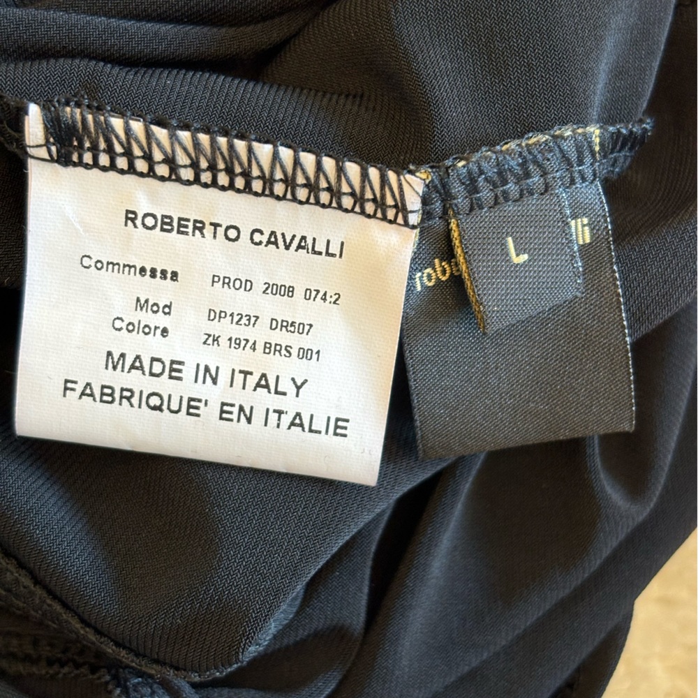 Roberto Cavalli Black Animal Print Stretch Skirt Size Large - Picture 9 of 9